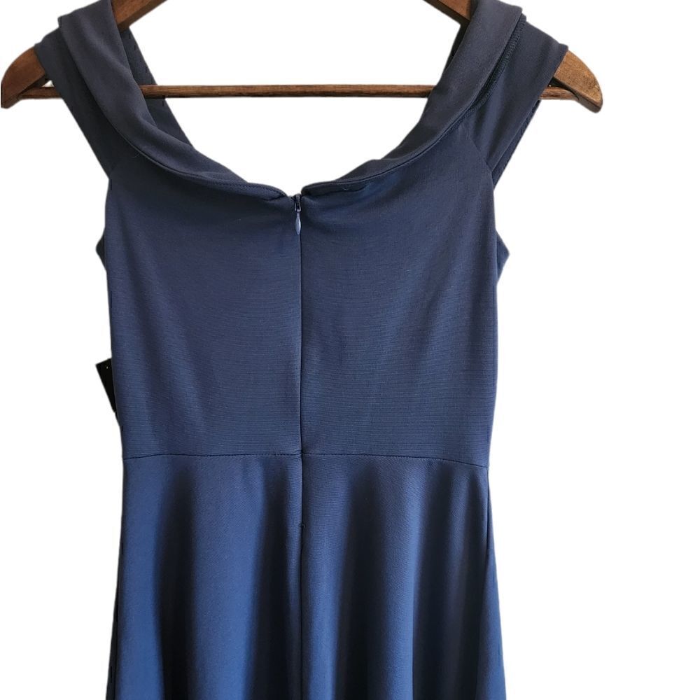 ‎Lulu's Blue Off the Shoulder Mini Dress - Picture 3 of 7